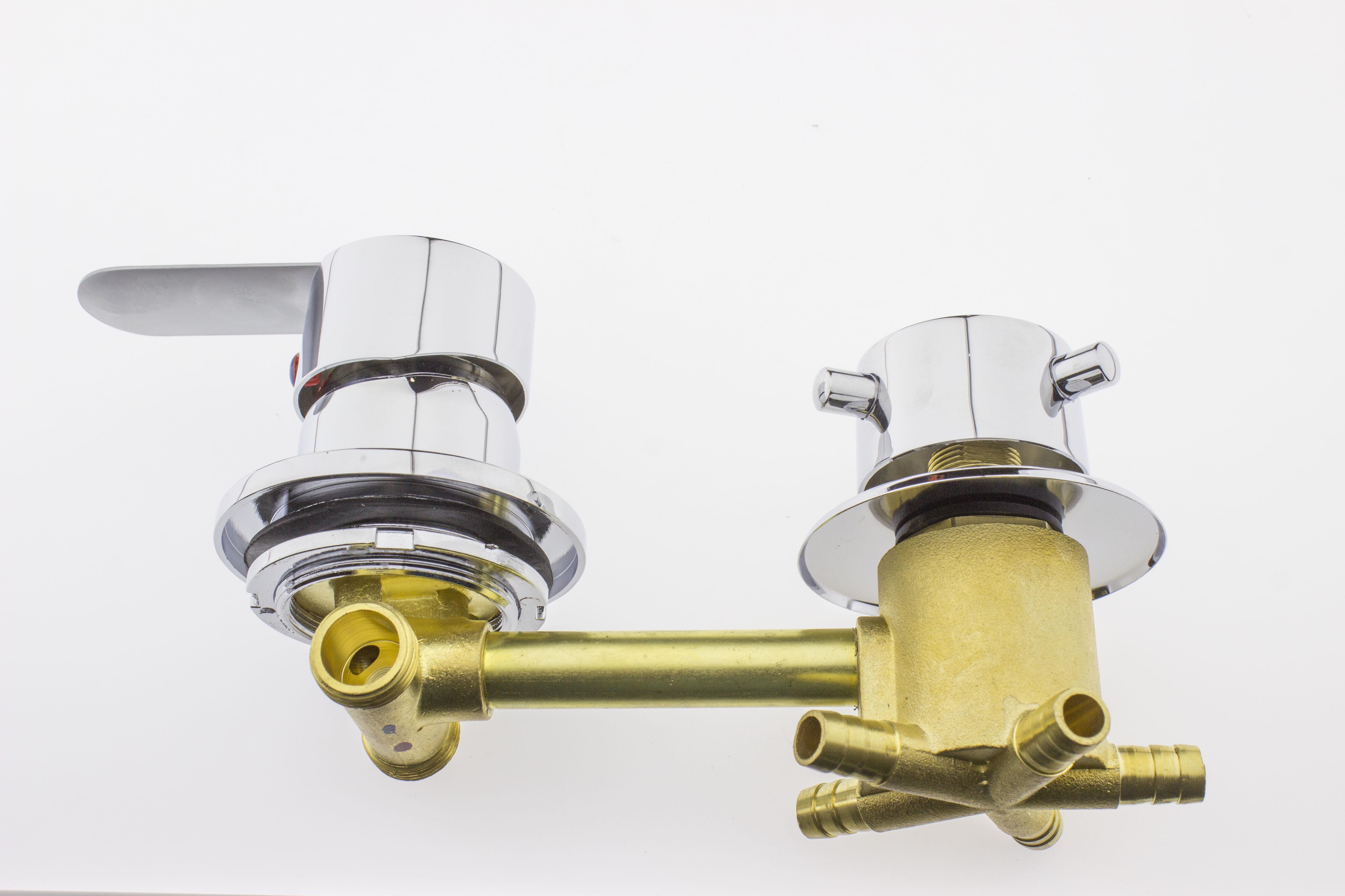 Змішувач для душової кабіни С-5\12 на п'ять положень з штуцерами і 12 см по центрам (12603765) - фото 7 Змішувач для душової кабіни С-5\12 на п'ять положень з штуцерами і 12 см по центрам (12603765) - фото 7