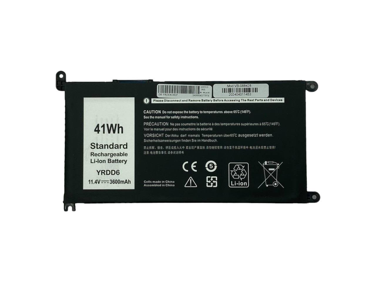 Аккумулятор для ноутбука Dell YRDD6 Inspiron 14Z-5482 11,4V 3600 mAh