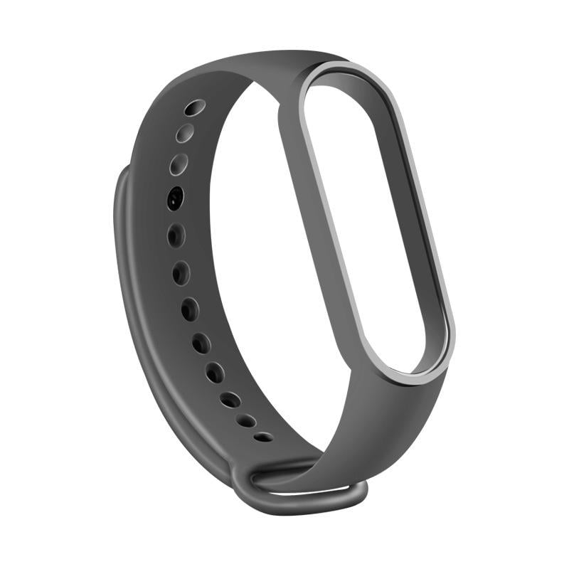 Силиконовый ремешок MRK для фитнес браслета Xiaomi Mi Band 6/5 Серый (mrk21042078)