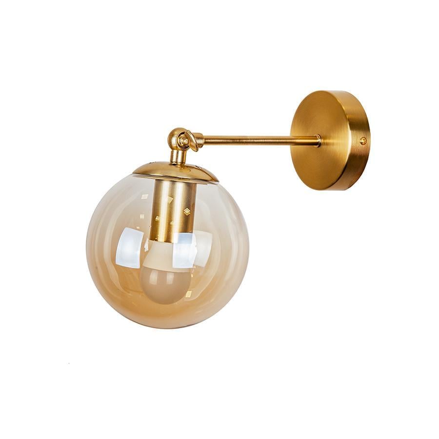 Настенный светильник Lighthouse LS-18150F-1 BRZ/BR коричневый плафон Бронзовый