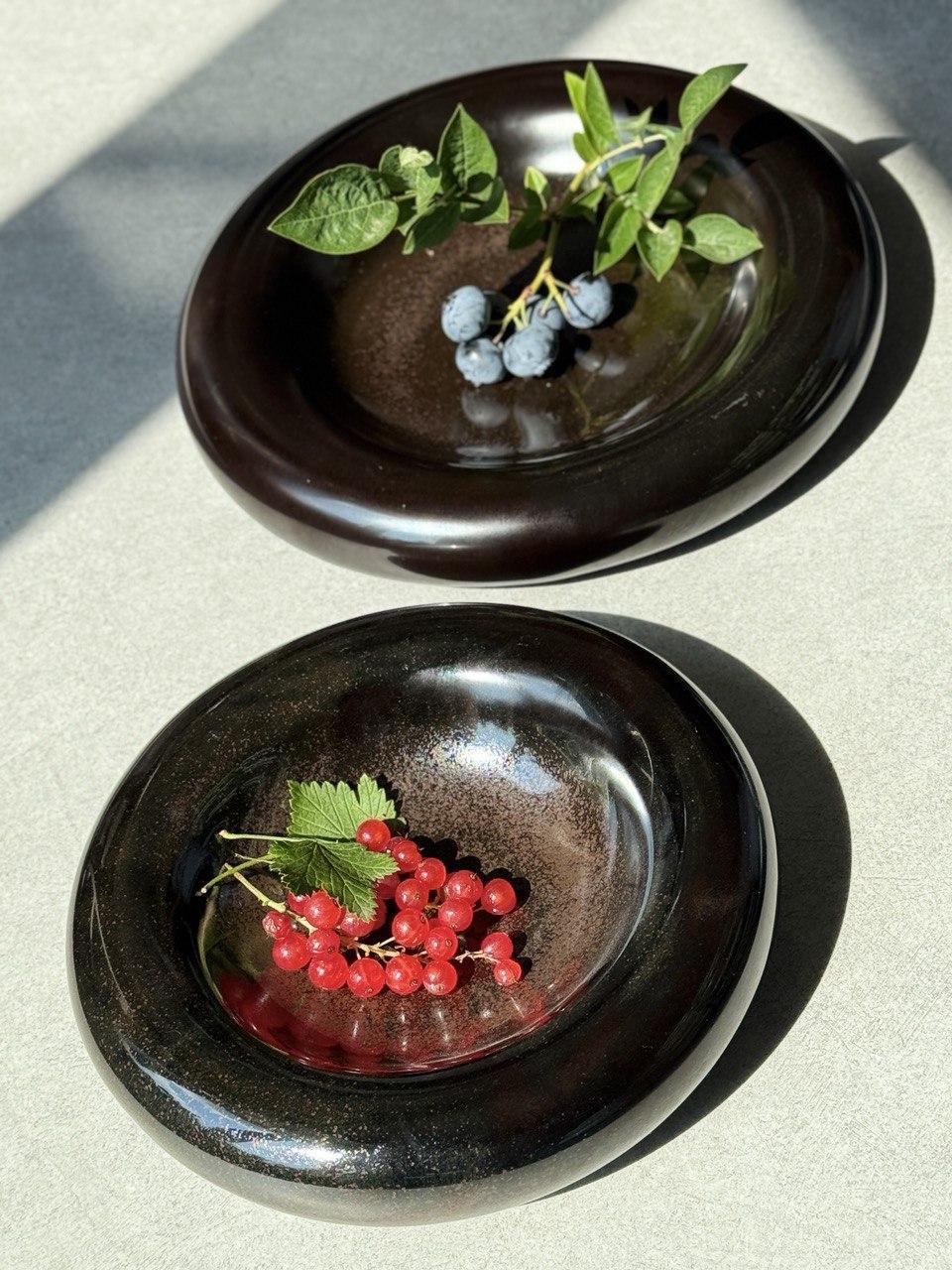 Тарілка Кам'яне коло керамічна 20,3 см Чорний (OS-101-0508A) - фото 2 Тарілка Кам'яне коло керамічна 20,3 см Чорний (OS-101-0508A) - фото 2