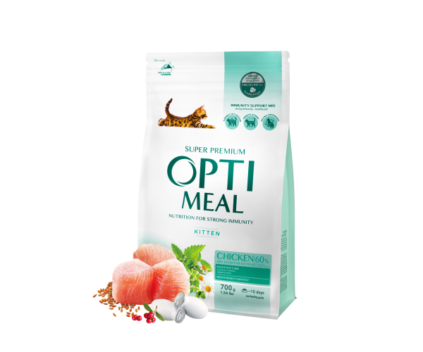 Корм сухий для кошенят Optimeal kittens з куркою 700 г - фото 1 Корм сухий для кошенят Optimeal kittens з куркою 700 г - фото 1