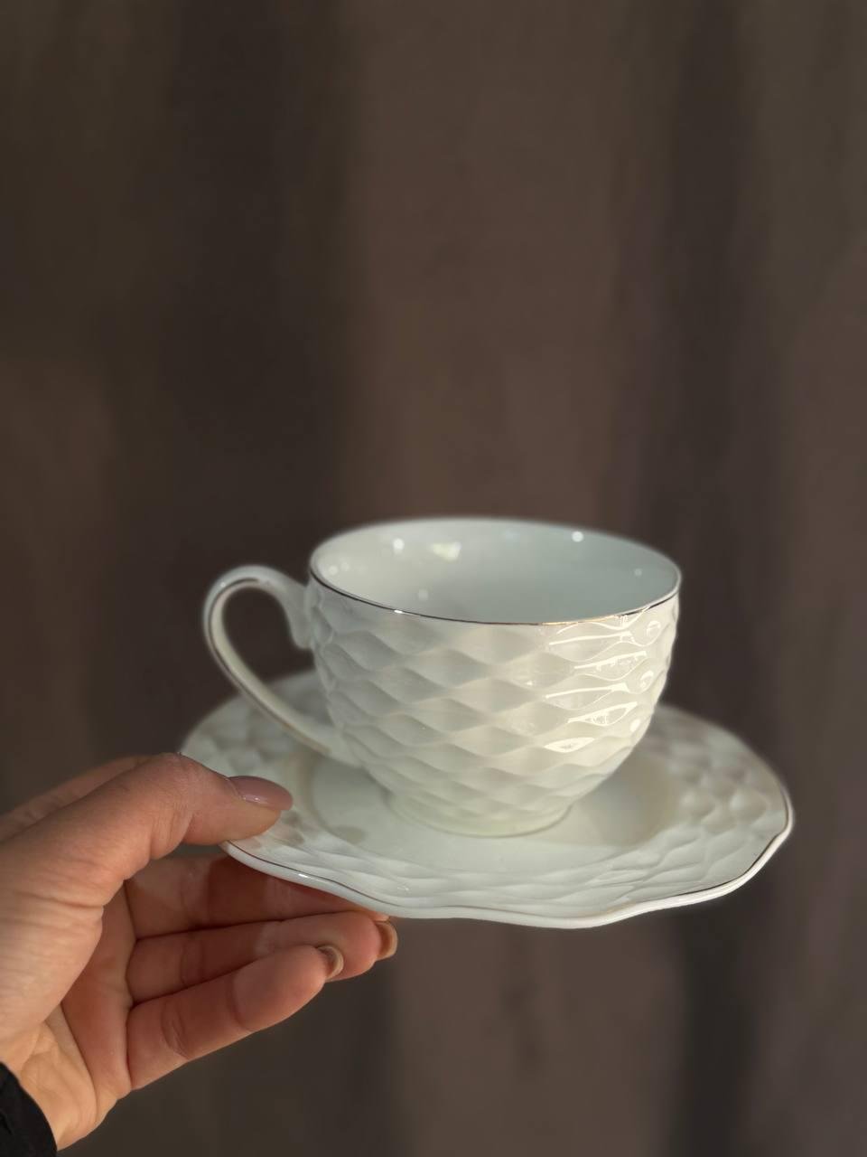 Чайный сервиз Elisey Хрустальная грань керамическая 230 мл 12 предметов Белый (9292-020) - фото 5 Чайный сервиз Elisey Хрустальная грань керамическая 230 мл 12 предметов Белый (9292-020) - фото 5