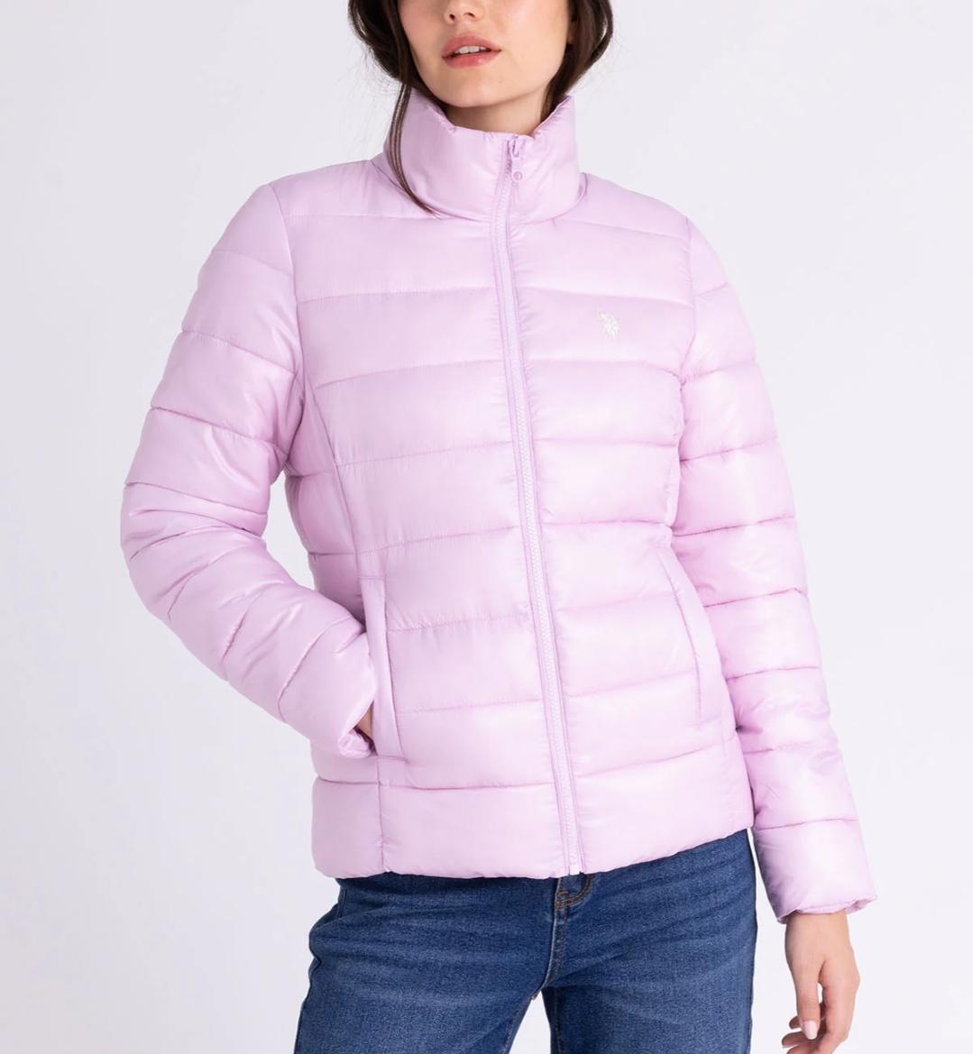 Куртка жіноча з канавками U.S. Polo ASSN L Рожевий (125604918)