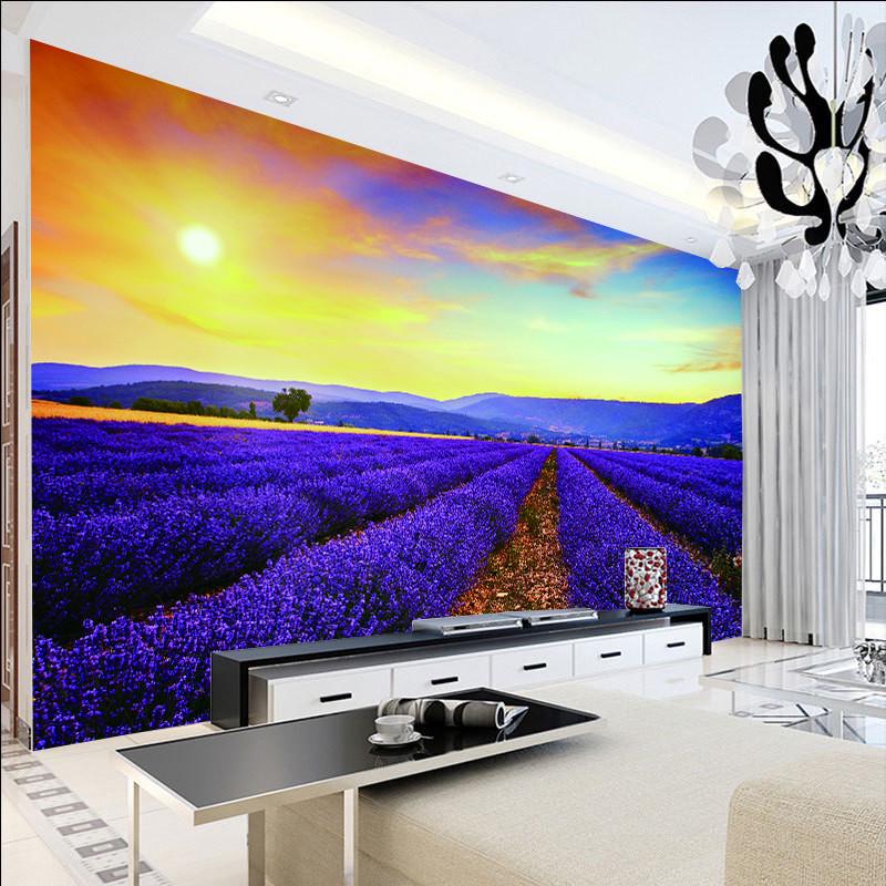 Фотошпалери, що миються флізелінові для спальні/зали/кухні Поле лаванди