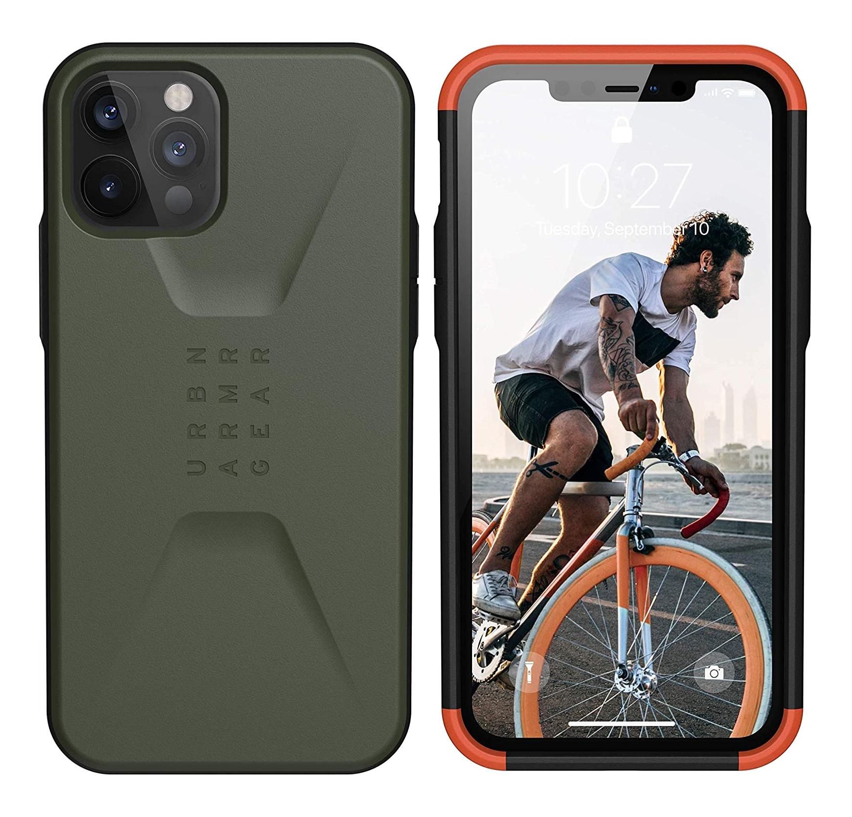 Чехол милитари противоударный UAG Civilian 11235D117272 для Iphone 12/12 Pro (6.1") Olive Drab