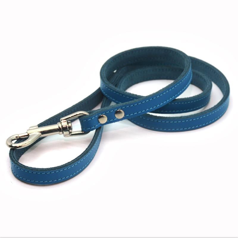 Повідець для собак і котів Zoo-hunt Весна шкіряний 1,4/120 см Блакитний - фото 1 Повідець для собак і котів Zoo-hunt Весна шкіряний 1,4/120 см Блакитний - фото 1