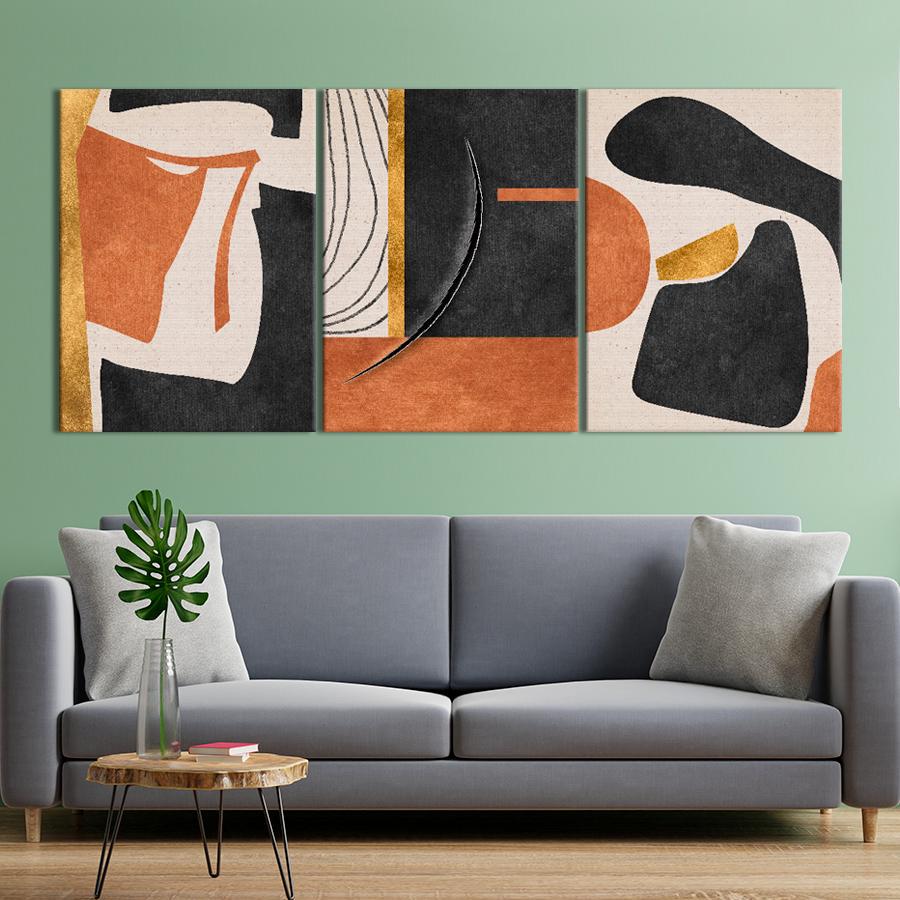 Картина на полотні Абстракція безлад ліній і плям 156x67 см (V54-3_L) - фото 2 Картина на полотні Абстракція безлад ліній і плям 156x67 см (V54-3_L) - фото 2