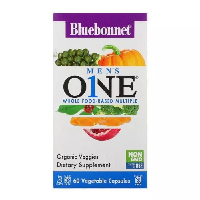 Мультівітаміни чоловічі Bluebonnet Nutrition Men's One 60 вегетаріанських капсул (BLB0141) - фото 2