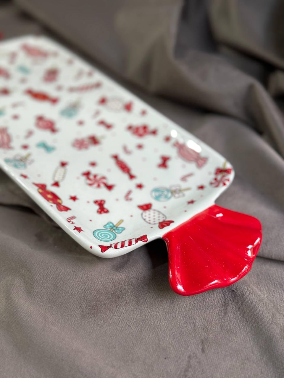 Блюдо для десертов новогоднее YIWU Merry Christmas фарфоровое 35х12,5 см (CR-1-29) - фото 2 Блюдо для десертов новогоднее YIWU Merry Christmas фарфоровое 35х12,5 см (CR-1-29) - фото 2