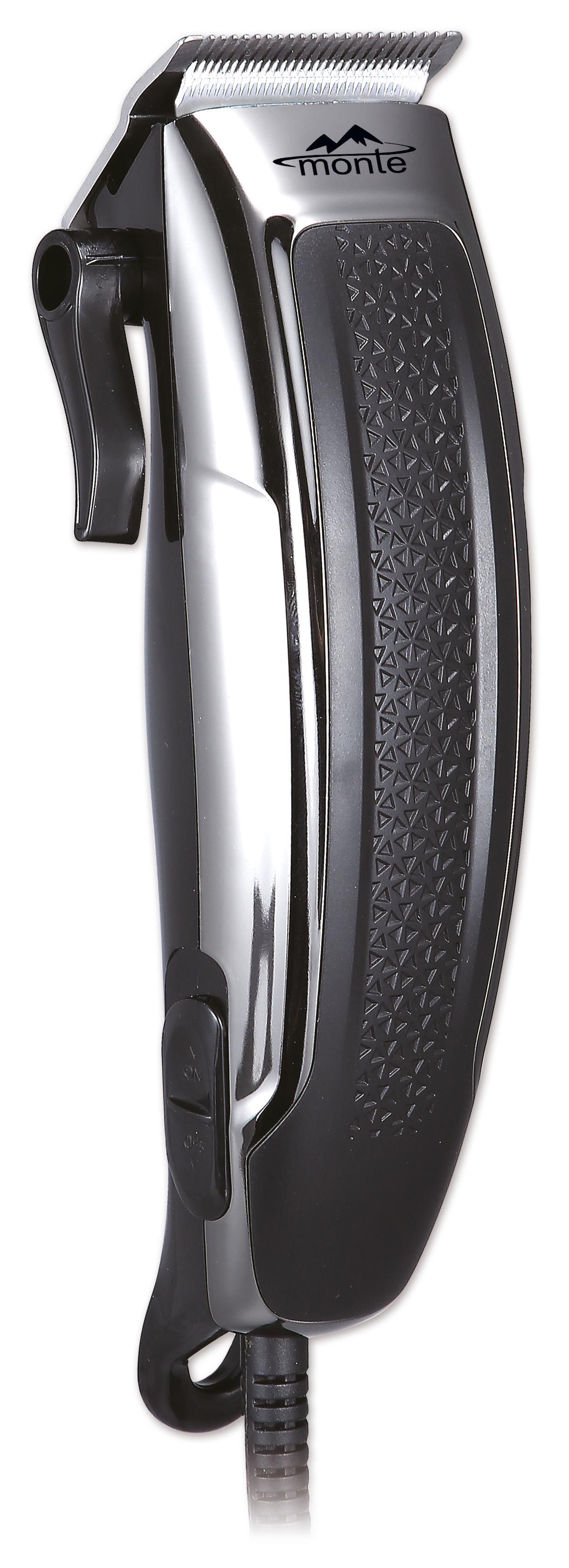 Машинка для стрижки волос с насадками Monte 15 Вт Черный/ Серебристый (b675b88e)