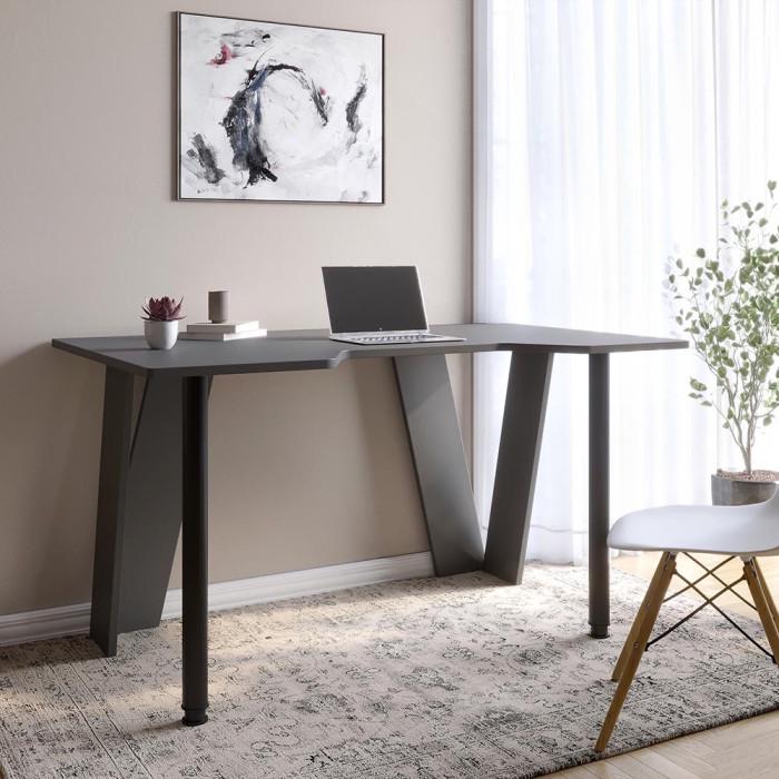 Стол компьютерный LION Квест 1500х900х745 см Серый темный - фото 2 Стол компьютерный LION Квест 1500х900х745 см Серый темный - фото 2