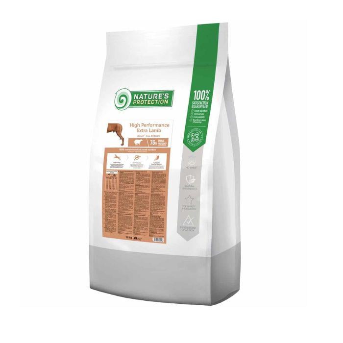 Корм сухий для дорослих активних собак середніх і великих порід Nature's Protection High Performance Extra Lamb з ягням 18 кг (NPS48024)