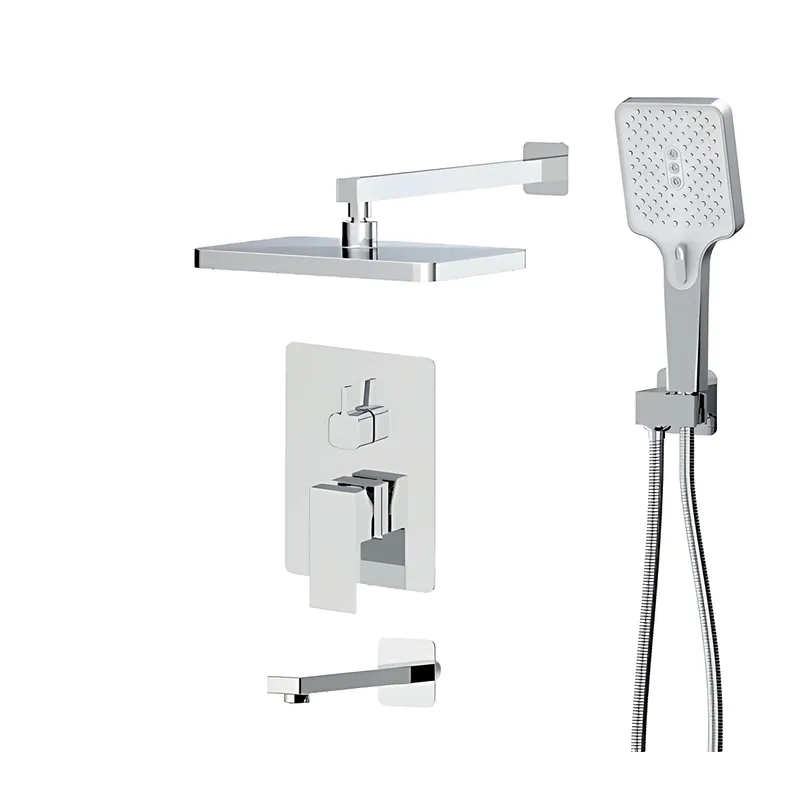 Вбудована душова система Haiba Gaudi 003 Inner із змішувачем та тропічним душем (HB9644)