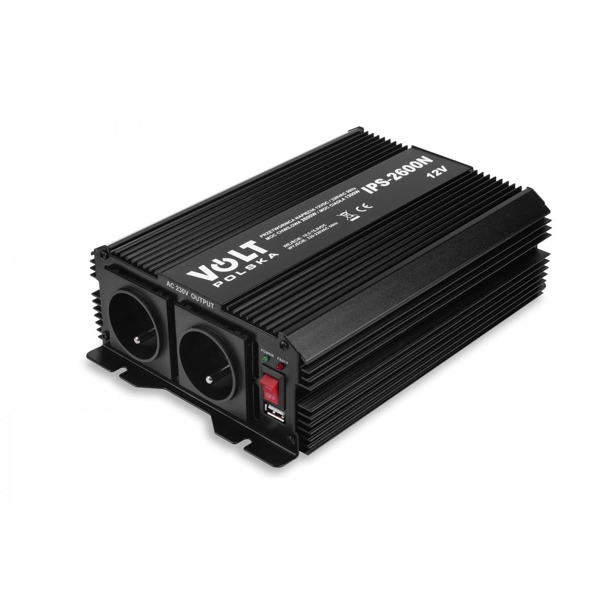 Перетворювач напруги Volt Polska IPS 2600 N 12/230V 1300/2600W (3IPSN26012)