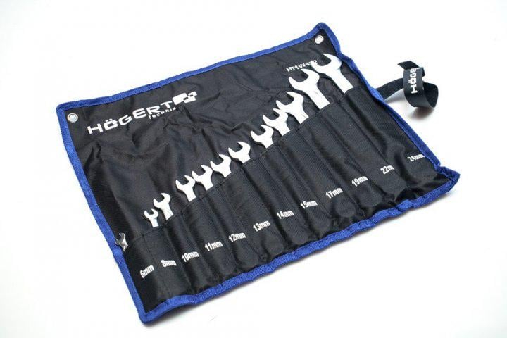 Ключи комбинированные CrV DIN 3113 HOEGERT HT1W492 набор из стали 6-24 мм 12 шт.