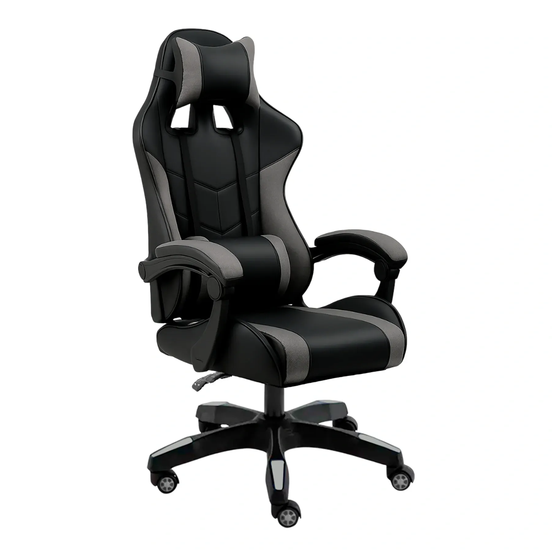 Геймерське крісло 4Points GT з вставками з тканини Сіро-чорний (40198)