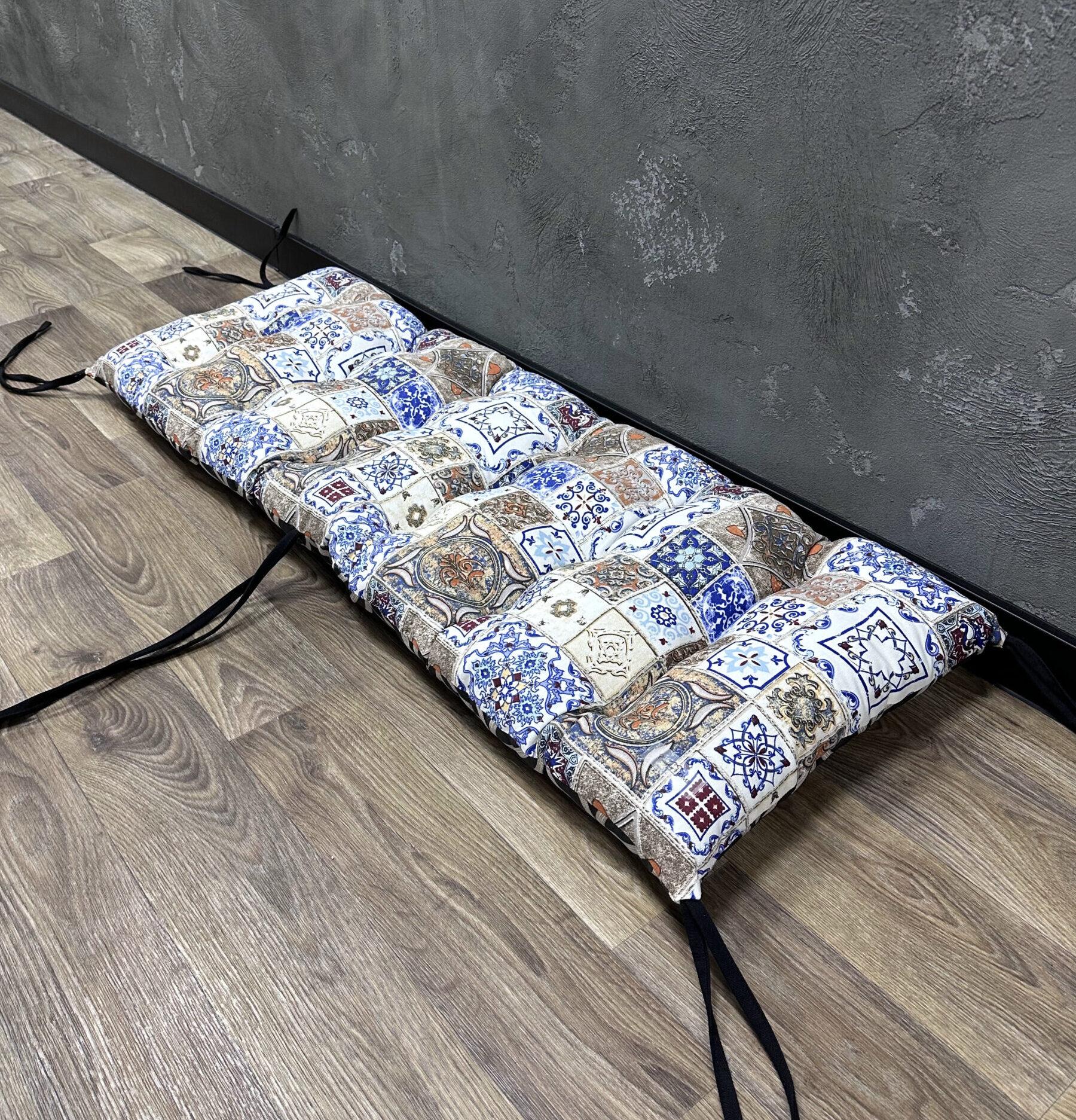 Подушка Comfort Home Spanish tiles на подоконник/каркасы/поддоны/садовая мебель 100х50 см