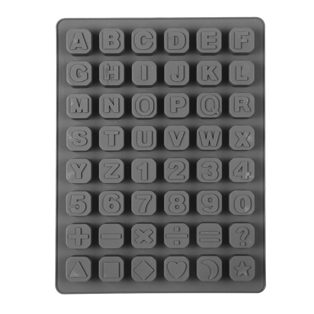 Форма силиконовая Bakery Буквы/Символы 48 яч. 23,5х18х1,5 см 1 шт. Серый (ХК4818к12)