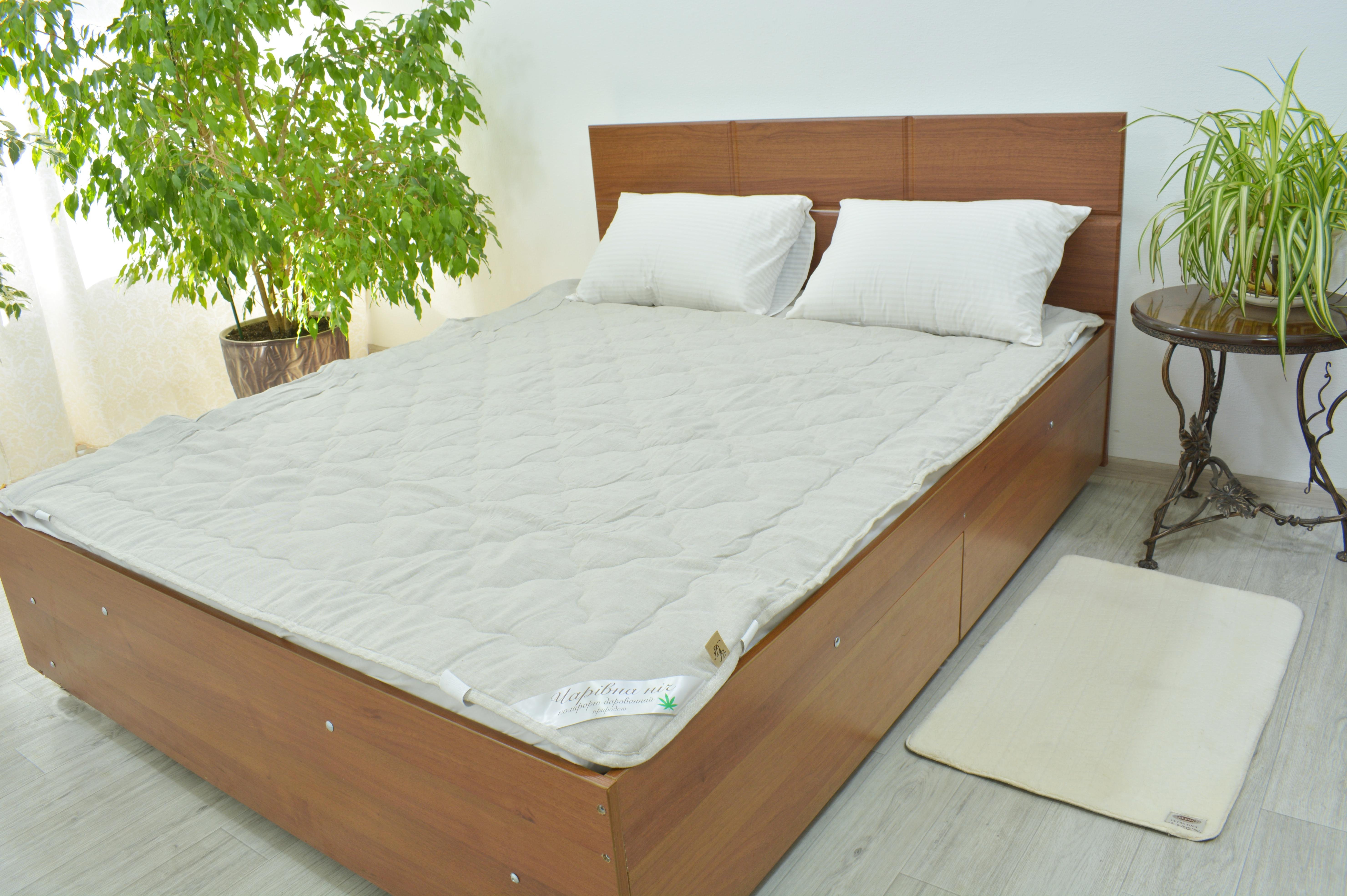 Наматрасник конопляний Чарівна ніч Лен 120x200 см