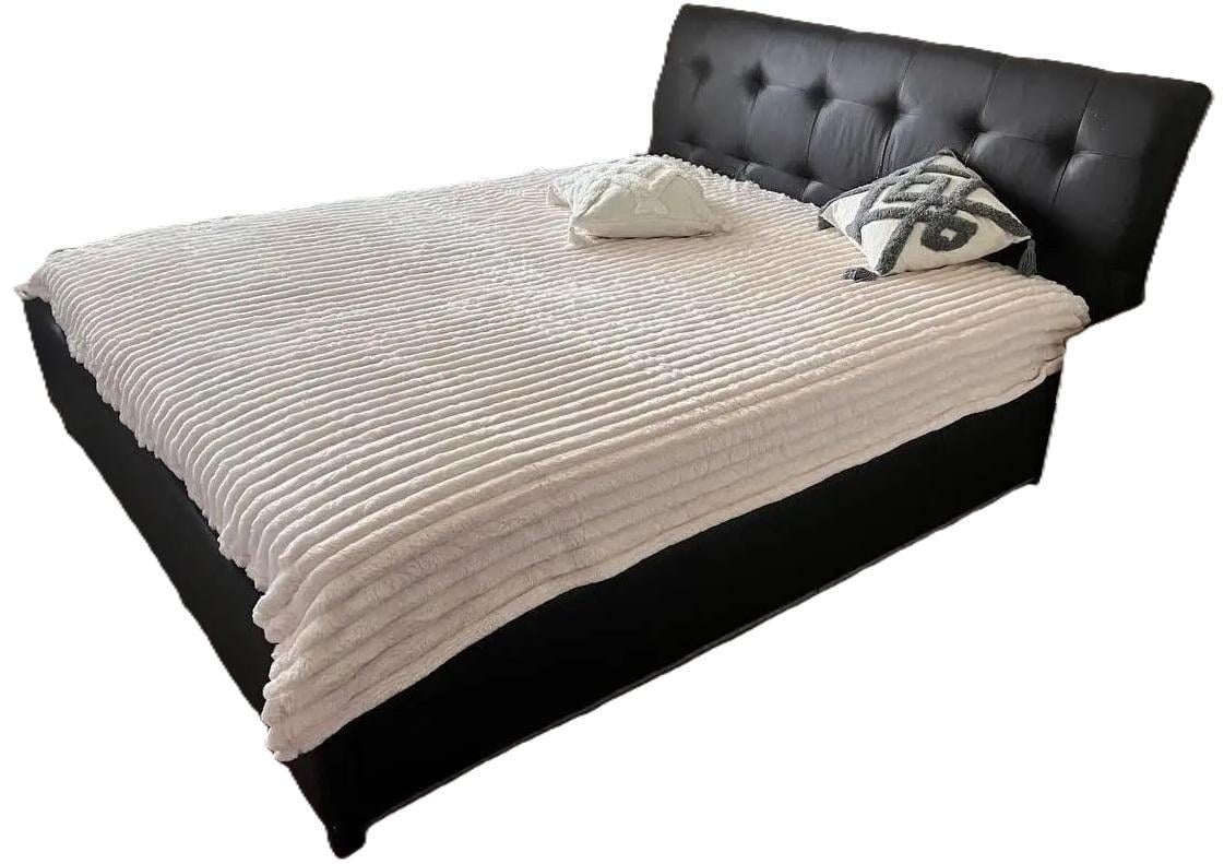 Плед смужка 200х230 см Молочний (Д-Am-sharp-007-03) - фото 1