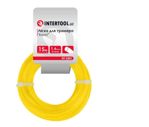 Волосінь для тримера Intertool коло 2,0 мм х 15 м (DT-2302)
