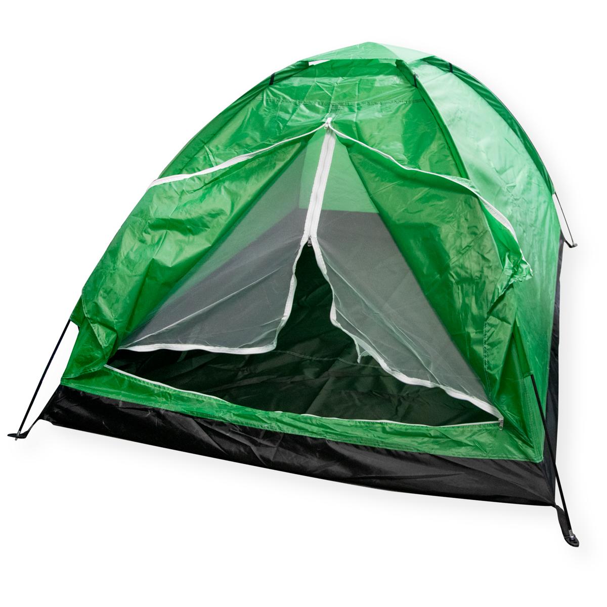 Палатка кемпинговая двухместная 200х135 см Зелено-черный (1009852-Green)