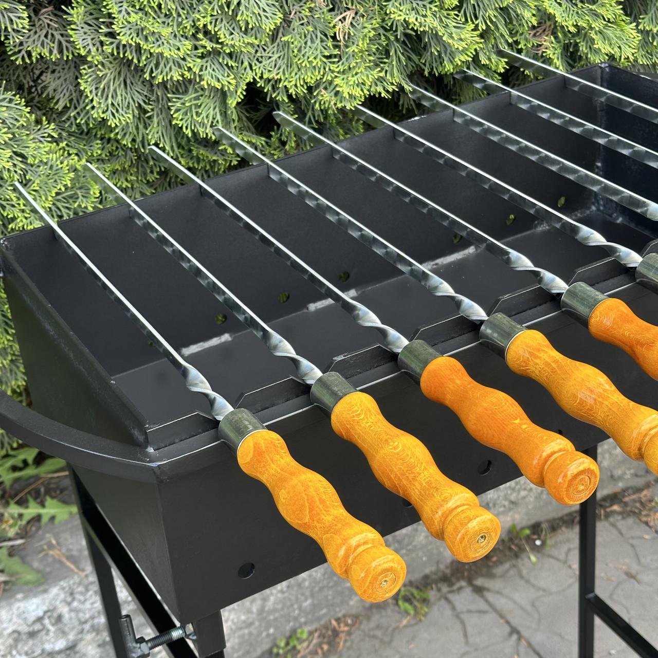 Мангал розбірний Гектор зі знімними ніжками на 9 шампурів 2 мм (MN9-2) - фото 6