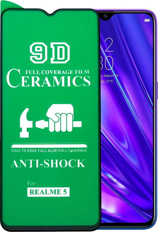 Защитная пленка Ceramics Realme 5 керамическая 9D (15681)