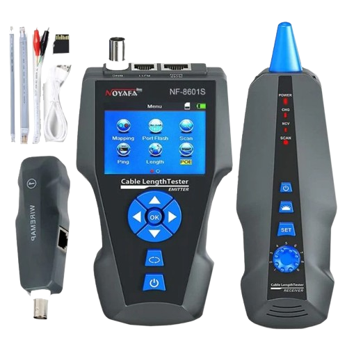 Тестер кабельный Noyafa NF-8601S проверка RJ45/RJ11/BNC/Power Cable до 500 м (36522055) Тестер кабельный Noyafa NF-8601S проверка RJ45/RJ11/BNC/Power Cable до 500 м (36522055)
