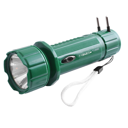 Фонарик ручной аккумуляторный Luxury 9980 1LED Green (569368)