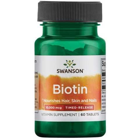 Витамины Biotin Timed-Release 10,000 мкг 60 таблеток