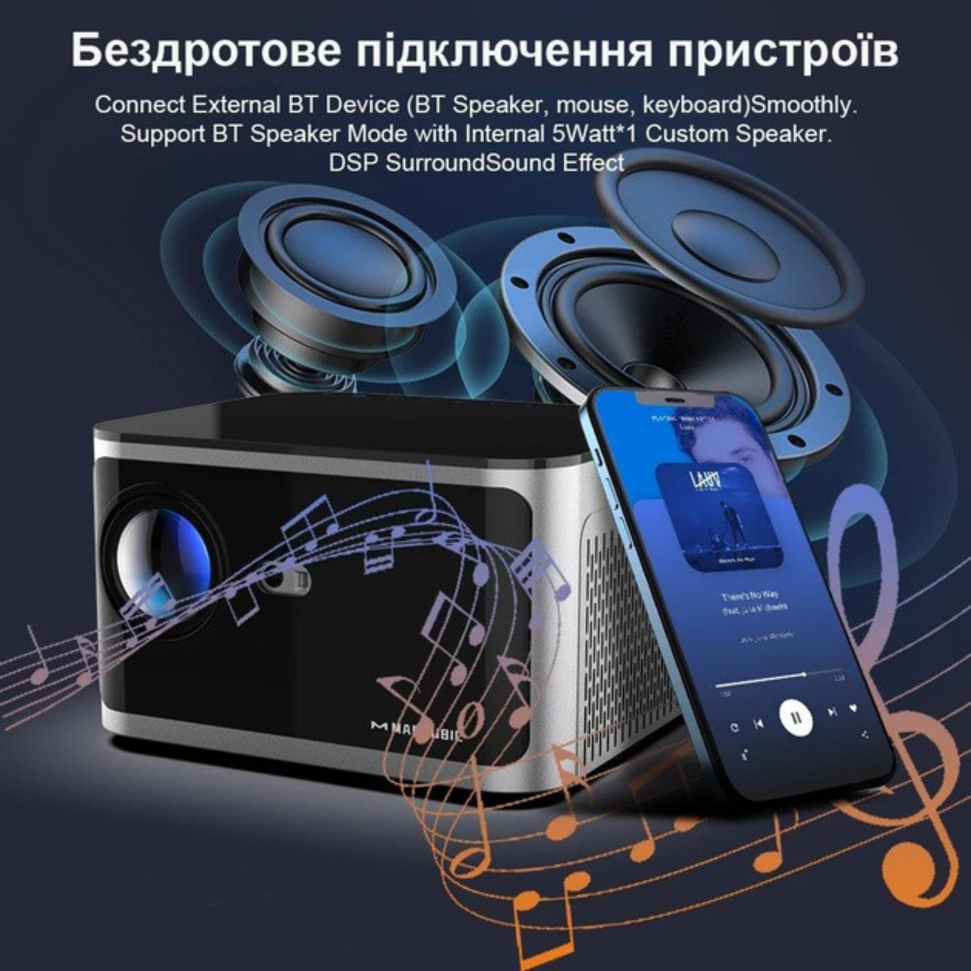 Проектор HY350 Pro 580ANSI Android 11 4K 1080P Wifi6 голосове керування Allwinner H713 електронний фокус BT 5.0 домашній кінотеатр Grey (GS-266) - фото 6 Проектор HY350 Pro 580ANSI Android 11 4K 1080P Wifi6 голосове керування Allwinner H713 електронний фокус BT 5.0 домашній кінотеатр Grey (GS-266) - фото 6