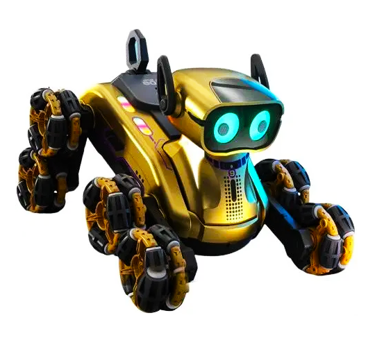Робак-робот восьмиколесный трюковый Stunt Robot Dog Желтый (24022803)