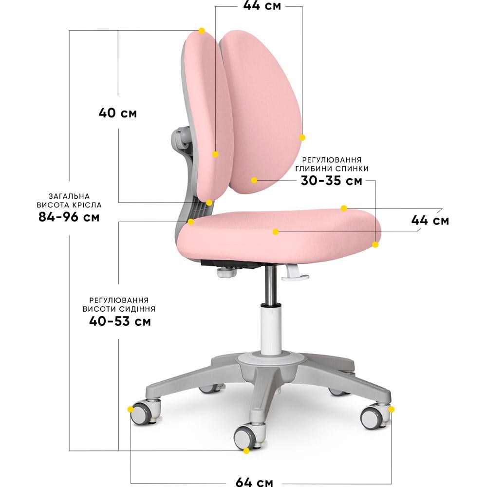 Парта дитяча шкільна Evo-kids TH-325/крісло Sprint Duo Lite/тумба BD C-3 Рожевий - фото 6 Парта дитяча шкільна Evo-kids TH-325/крісло Sprint Duo Lite/тумба BD C-3 Рожевий - фото 6