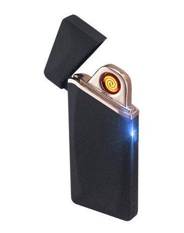 Зажигалка электронная спиральная Lighter USB-ZC110 Черный матовый (1009525-Black) - фото 2