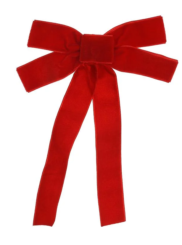 Набор бархатных бантов 3 шт. 15х24 см Красный (821-328)