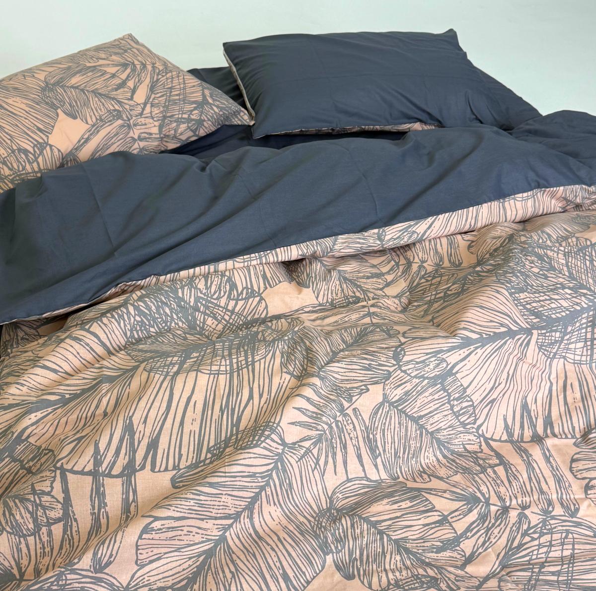 Комплект постільної білизни PaniPava Midnight Leaves бязь 155х215 см (10100537) - фото 2