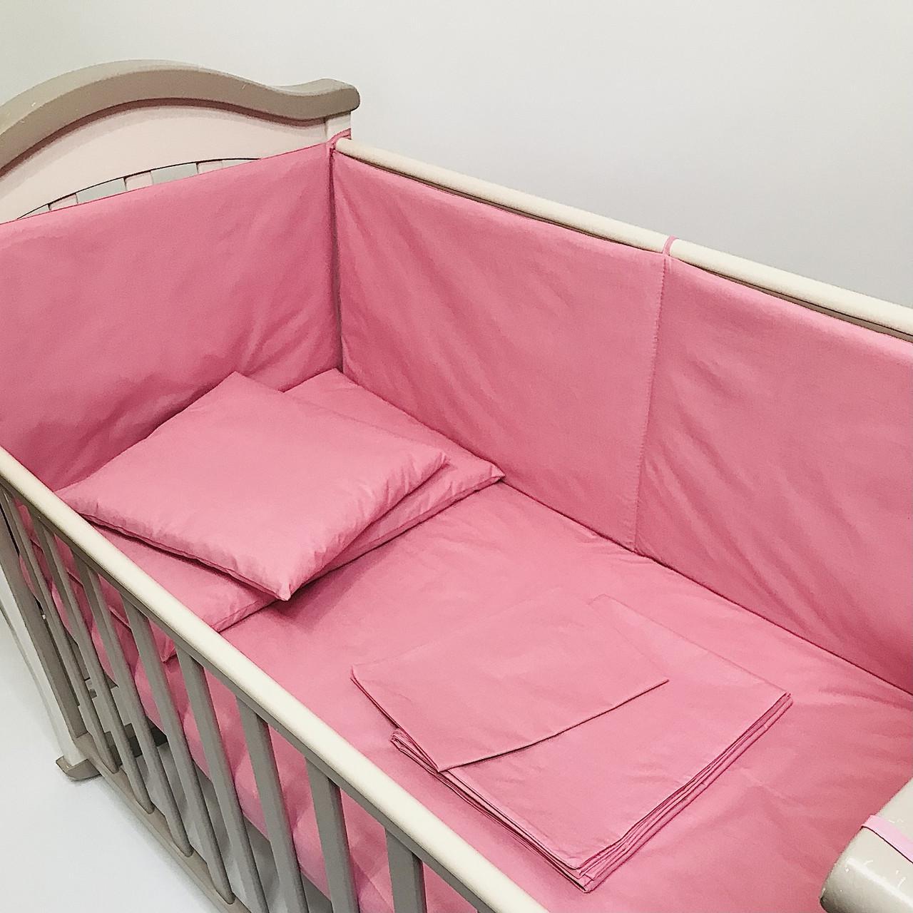 Бортики защита в детскую кровать Penetka бязь 120x40/60x40 см Розовый (6500.120.40.95) - фото 4 Бортики защита в детскую кровать Penetka бязь 120x40/60x40 см Розовый (6500.120.40.95) - фото 4