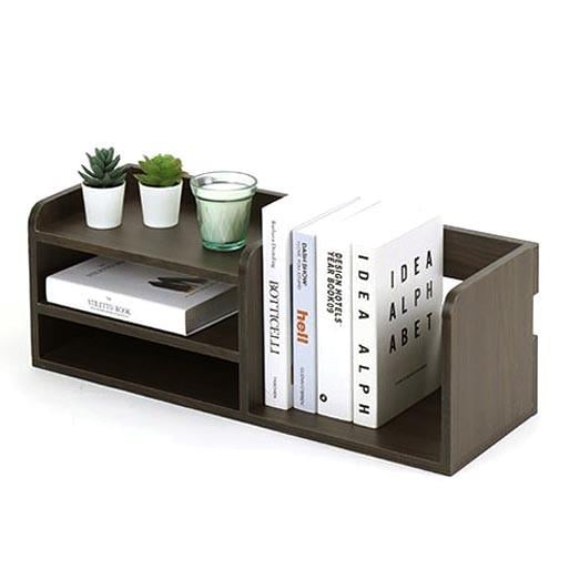 Полка книжная настольная из дерева Тасиона Мокко (КПА-037010)