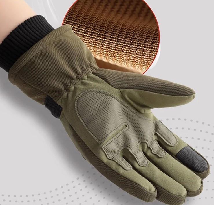 Перчатки мужские зимние армейские с ударными вставками М Олива (2033752678-М) - фото 3 Перчатки мужские зимние армейские с ударными вставками М Олива (2033752678-М) - фото 3