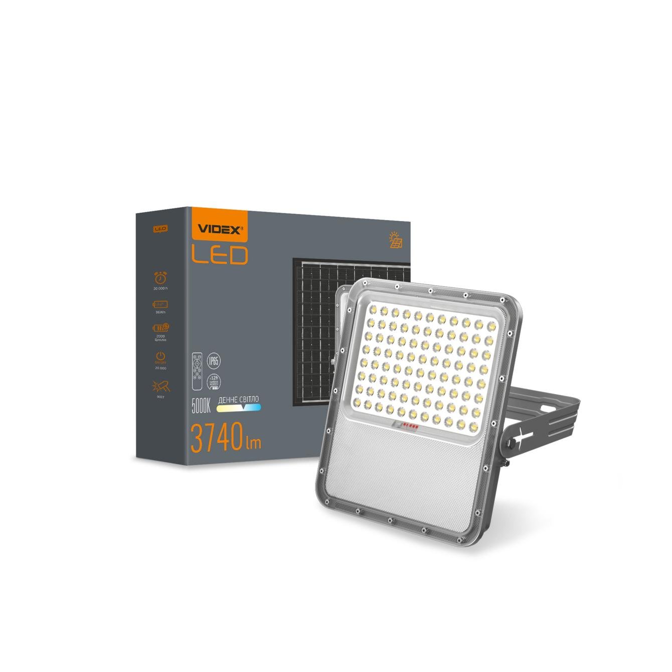 Прожектор LED автономний Videx 3740Lm 5000K (VL-FSO5-3005)