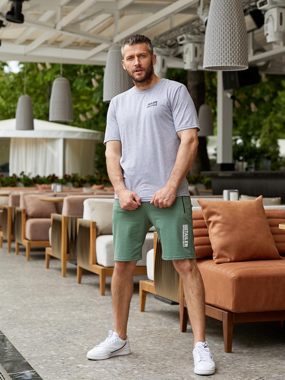 Шорты мужские трикотажные Tailer длина 48 см Зеленый (2055 54) - фото 5 Шорты мужские трикотажные Tailer длина 48 см Зеленый (2055 54) - фото 5