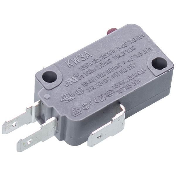Микровыключатель KW3A 16A 250V 3 контакта для СВЧ-печи Gorenje 278834 (00000031500)