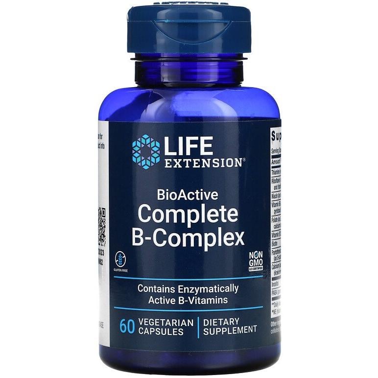 Комплекс витаминов группы В Life Extension BioActive Complete B-Complex биоактивная форма 60 капсул (1211223110)