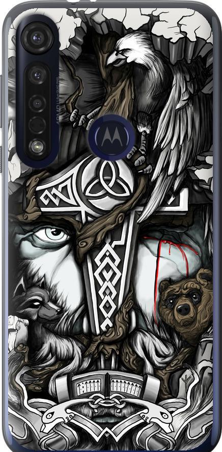 Чехол на Motorola G8 Plus Тату Викинг (4098u-1837-42517)