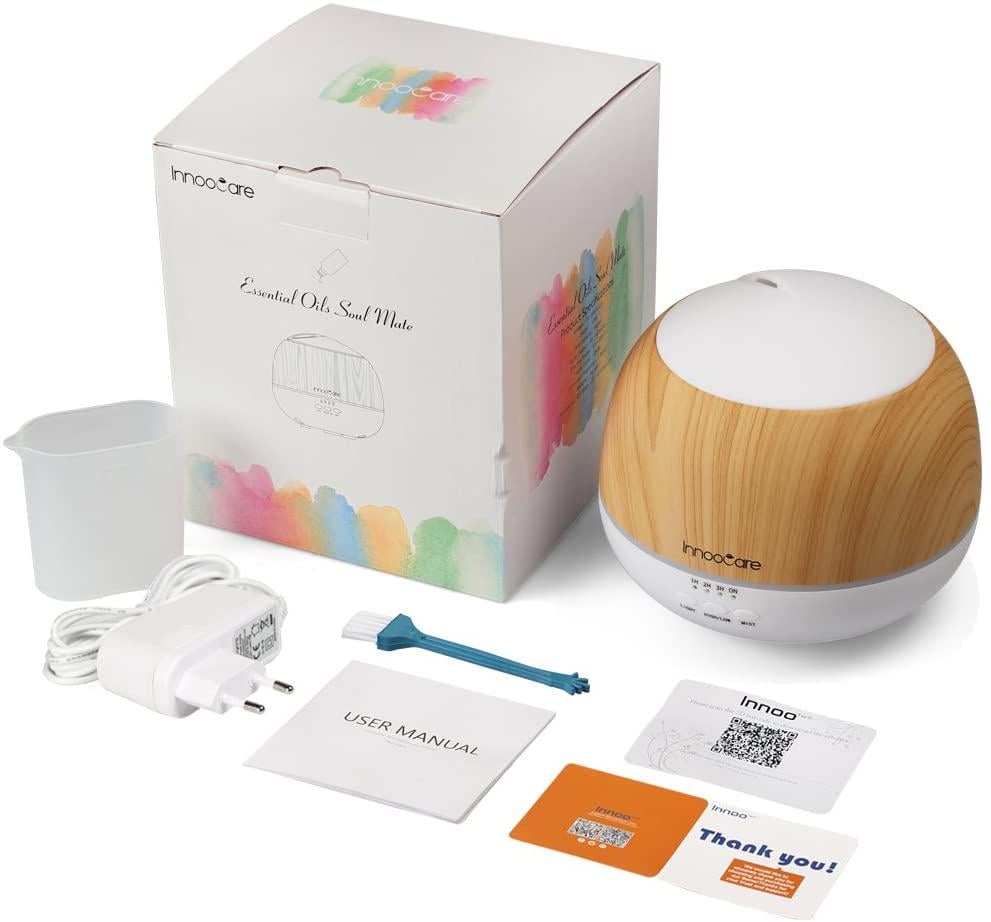 Увлажнитель воздуха ароматизатор InnooCare IN2-500A с LED-подсветкой на 7 цветов 500 мл Белый (1396) - фото 5 Увлажнитель воздуха ароматизатор InnooCare IN2-500A с LED-подсветкой на 7 цветов 500 мл Белый (1396) - фото 5