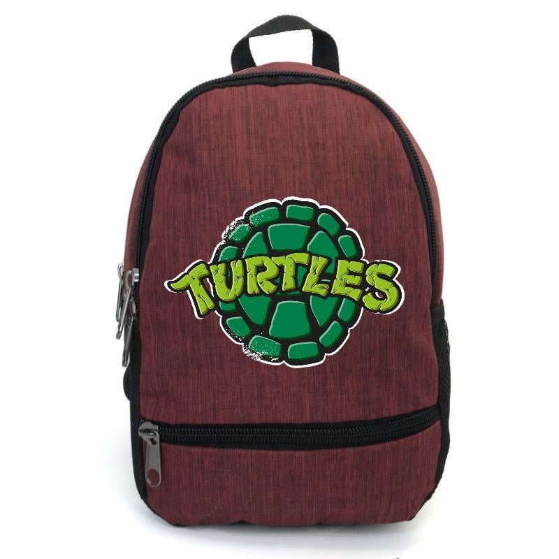 Школьный рюкзак Cappuccino Toys ninja turtle-013 с принтом Черепашки ниндзя 12,5 л Бордовый (1381809927)
