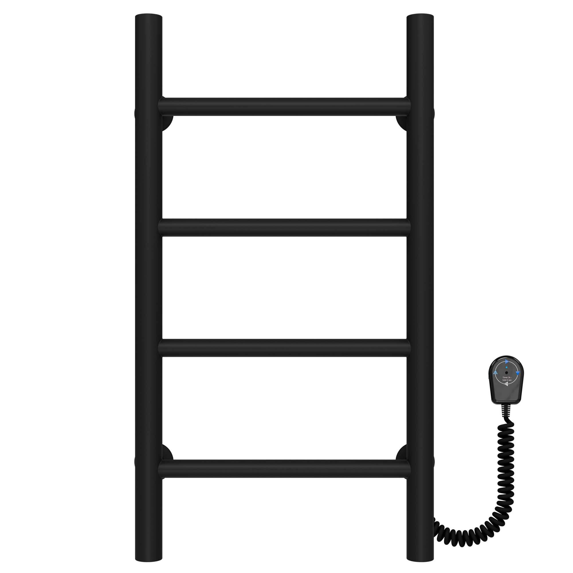 Полотенцесушитель электрический Deffi Орион П4 EF16 правое подключение нержавеющая сталь 200х600 мм Черный (C.OR.60.20.4.EBR5)