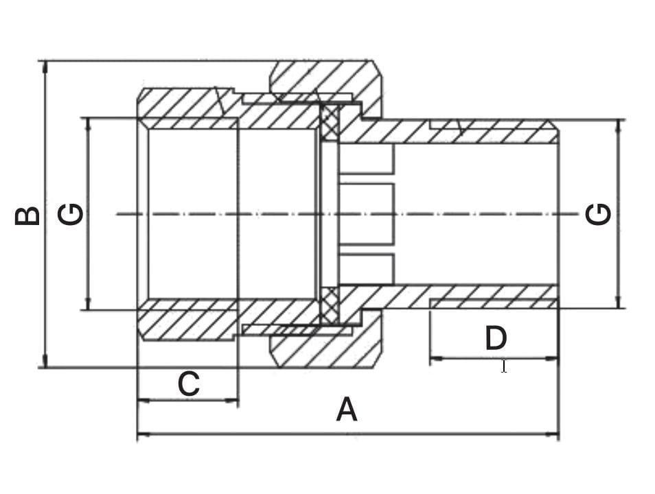Сгон американка Europroduct EP.0421 прямой резьбовой из никелированной латуни 1/2" (OL-EP6053) - фото 2 Сгон американка Europroduct EP.0421 прямой резьбовой из никелированной латуни 1/2" (OL-EP6053) - фото 2